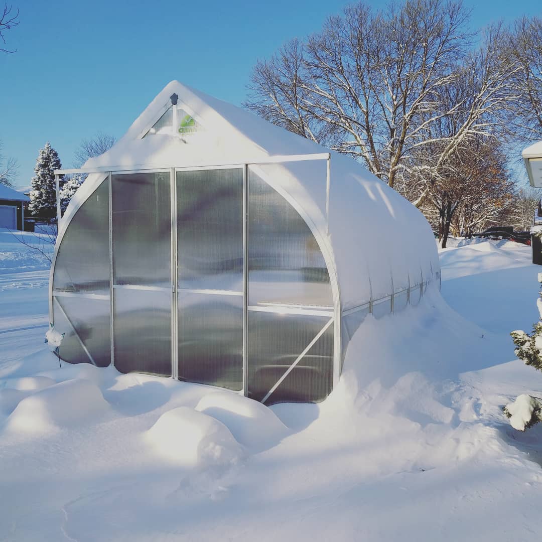 climapod greenhouse under the snow