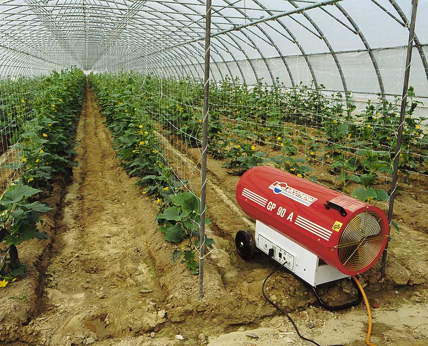 gas winter greenhouse heating