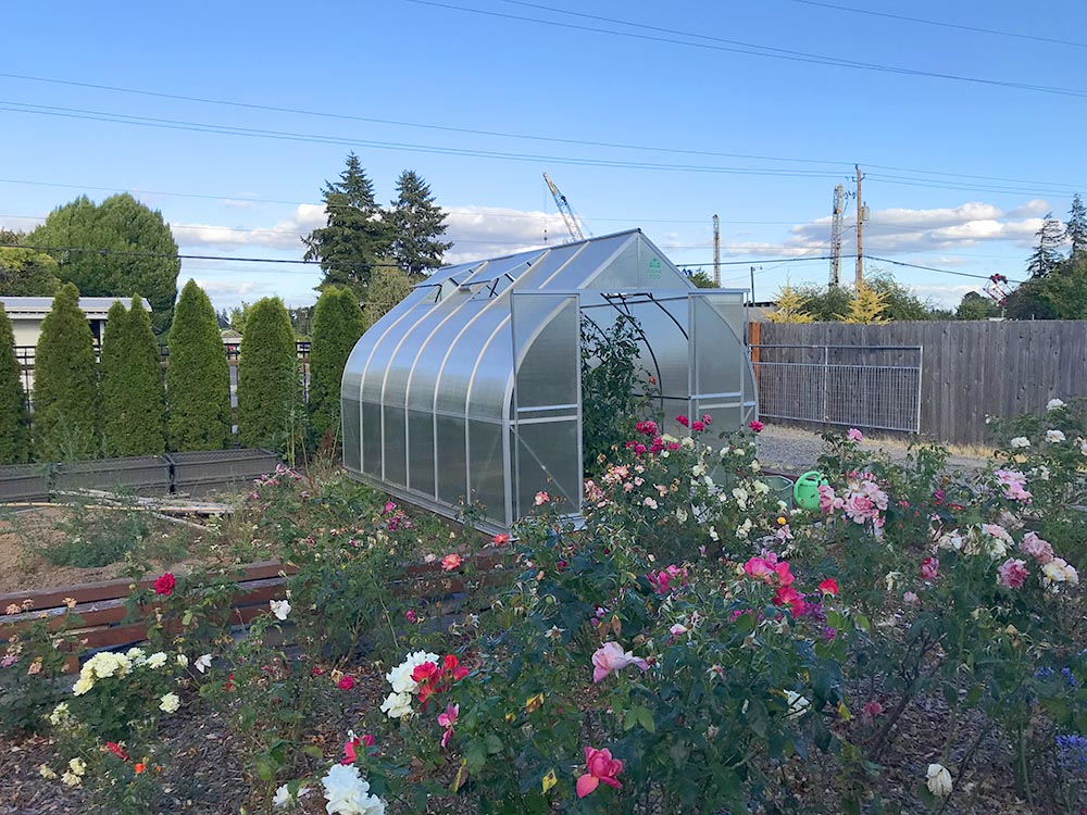 ClimaPod Greenhouse and flowers ClimaPod Greenhouse and flowers