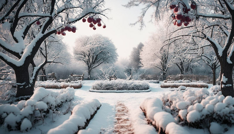 Work in the vegetable garden in December